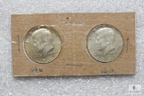 Lot of (2) 1967 Kennedy half dollars