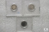 Group of (3) Barber dimes