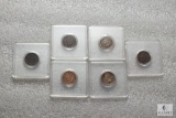 Lot of (6) mixed Indian Head cents