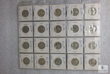 Sheet of (20) mixed silver Washington quarters