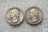 1935-S and 1936-P Washington quarters