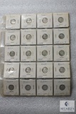 Sheet of mixed silver Roosevelt dimes