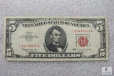 Series 1963 US $5 red seal small size STAR NOTE