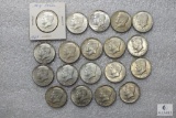 Lot of (19) 1964 - 90% silver Kennedy half dollars