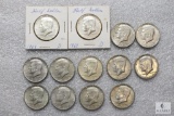 Group of (13) mixed 40% silver Kennedy half dollars