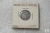 1853 Seated Liberty Dime with arrows
