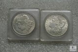 Lot of (2) 1921-P Morgan silver dollars