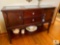 Modern Design Sideboard with Glass Inlay