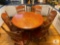 Single Pedestal Clawfoot Table and Six Chairs