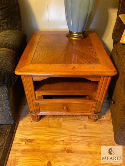 End Table with Drawer and Shelf