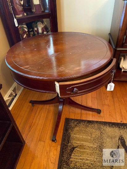 Mersman Drum Table on Casters