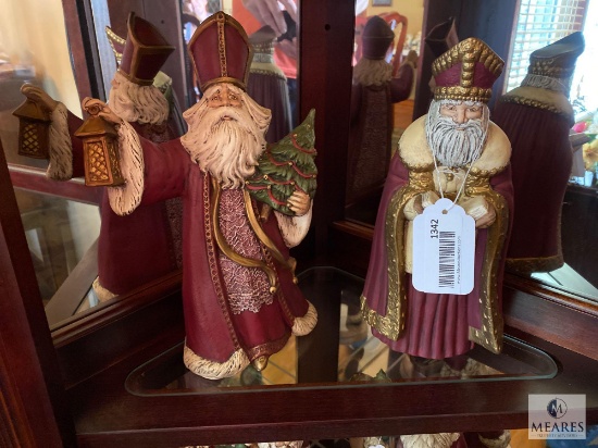 Lot of Two Ceramic Santa Figurines