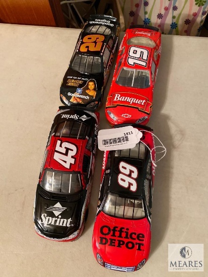 Lot of Four NASCAR 1:24 Diecast Collectible Cars