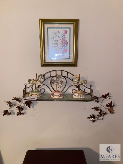Lot of Decorative Items Including Carousel Horses