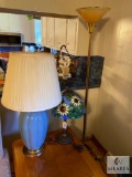 Lot of Three Lamps - Two Table Top, One Floor