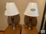 Lot of Two Matching Table Lamps with Shades