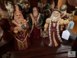 Lot of Two Ceramic Santa Figurines
