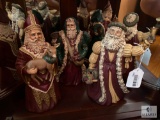 Lot of Three Ceramic Santa Figurines