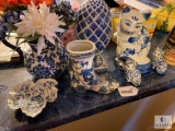 Mixed Lot of Blue and White decorativeative Pieces