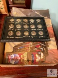 Golden Baseball Legends 24KT Gold Plated Statehood Colorized Quarters and 2002 Olympic Tour Book