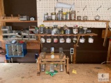 Parts Bins and Glass Jars With Contents