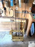 Fishing Poles and Holder