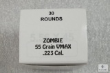 30 Rounds Zombie .223 Caliber 55 Grain VMax Ammo