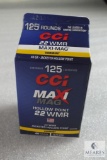 125 Rounds CCI .22 WMR Maxi-Mag 40 Grain JHP Ammo