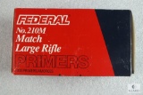 Approximately 900 Count Federal No. 210M Match Large Rifle Primers
