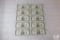 Lot of (10) uncirculated sequentially numbered small size US $1 star notes
