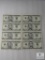 Lot of (8) uncirculated sequentially numbered small size US $5 star notes