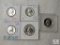 Lot of (5) mixed Washington quarters - silver