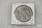 1935-S Peace dollar - filled in S