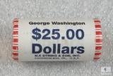 UNC $25 Roll of George Washington Presidential dollars