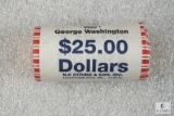 UNC $25 Roll of George Washington Presidential dollars