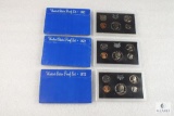 Lot of (3) 1972 US Proof Sets