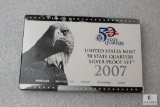 2007 United States Mint State Quarters Silver Proof Set
