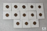 Lot of (13) 1938-S Lincoln wheat cents