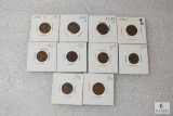 Lot of (10) 1935-S Lincoln wheat cents