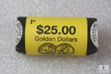 US Mint roll of P Mint Sacagawea golden dollars - date unknown