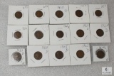 Lot of (15) 1925-D Lincoln wheat cents