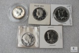 Lot of (5) mixed Kennedy half dollars - including (1) 1964