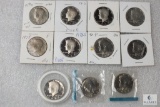 Lot of (11) mixed Kennedy half dollars - some proofs