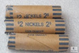 Lot of (3) rolls of mixed nickels - possible Buffalo, Liberty and Jefferson