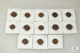 Lot of (13) mixed 1920s Lincoln wheat cents