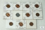 Lot of (11) ERROR Lincoln cents