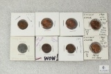 Lot of (8) ERROR Lincoln cents
