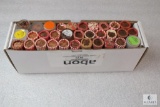Box of (32) rolls of mixed date and mint Lincoln Memorial cents