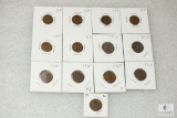 Group of (13) 1915 Lincoln wheat cents