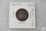 1883 Hawaii quarter dollar